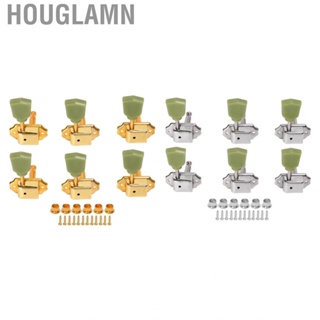 Houglamn 6Pcs String Tuning Key Metal Plastic Semi Sealed Keys For Electric Acous