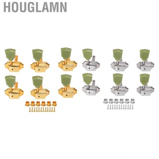 Houglamn 6Pcs String Tuning Key Metal Plastic Semi Sealed Keys For Electric Acous