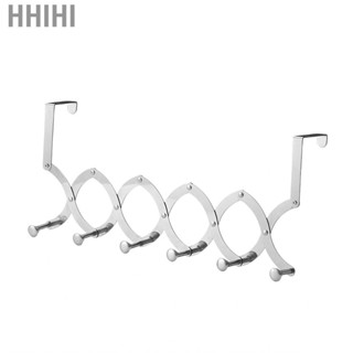 Hhihi Over The Door Hook Rack  6 Hooks  Rustproof for Bathroom