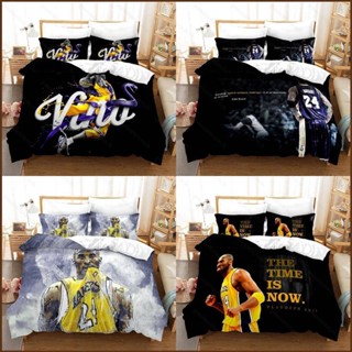 Kts Kobe Bryant 3in1 ชุดเครื่องนอน ผ้าปูที่นอน ผ้าห่ม ผ้านวม หอพัก ซักทําความสะอาดได้ สะดวกสบาย ชุดนักเรียน บ้าน