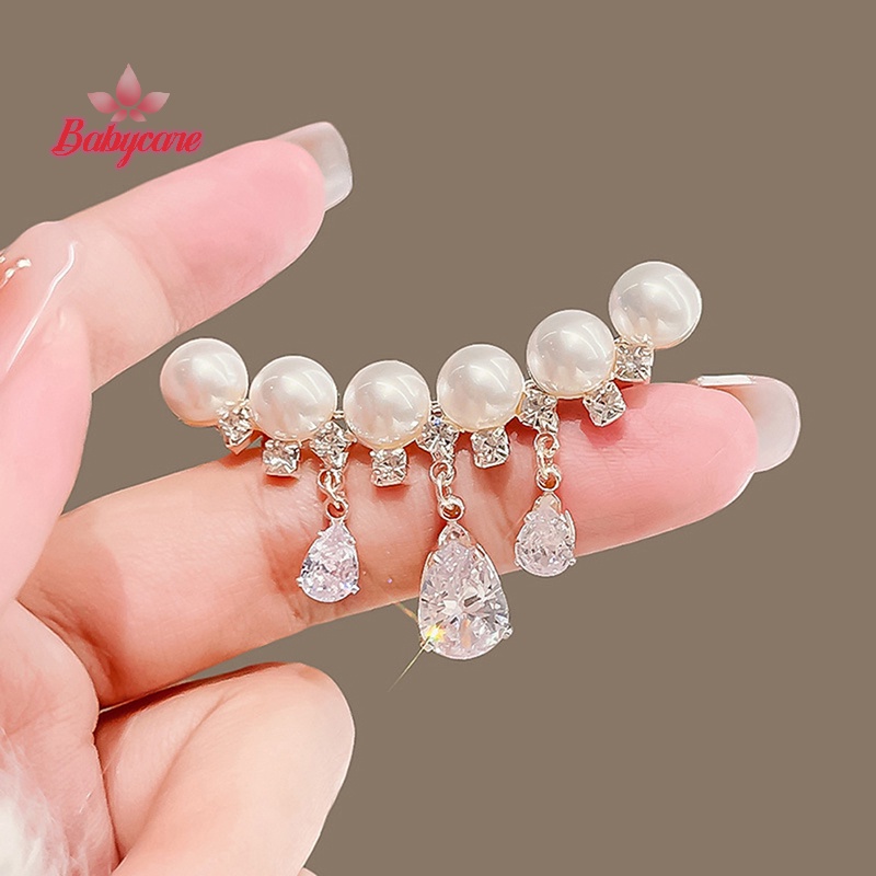Byce> แฟชั่น ไข่มุก หยดน้ํา พลอยเทียม ปกเสื้อ เข็มกลัด Pins ผู้หญิง เครื่องประดับ ปาร์ตี้ อุปกรณ์ใหม่