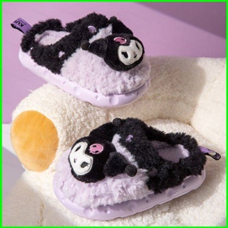 Hobby Sanrio Kuromi Hello Kitty รองเท้าสลิปเปอร์ ตุ๊กตาการ์ตูนน่ารัก นุ่ม สําหรับเด็ก ผู้ใหญ่ ในร่ม กันลื่น รองเท้าพื้น ฤดูหนาว