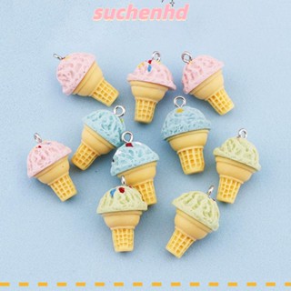 Suchenhd จี้เรซิ่น รูปไอศกรีม 1 นิ้ว 3 สี สําหรับทําเครื่องประดับ สร้อยคอ 30 ชิ้น