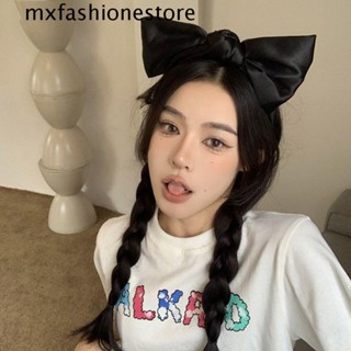 Mxfashione ที่คาดผม โบว์ ขนาดใหญ่มาก น่ารัก หวานแหวว ล้างหน้า กว้าง ฤดูใบไม้ร่วง ฤดูหนาว อุปกรณ์ประกอบฉากถ่ายภาพ ที่คาดผม ที่คาดผมหญิง