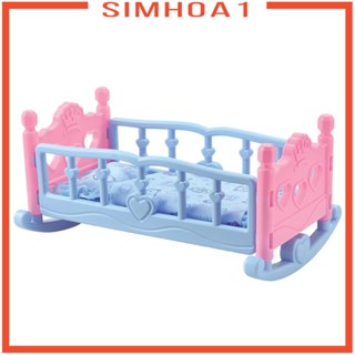 [Simhoa1] เตียงนอนตุ๊กตา เฟอร์นิเจอร์ ขนาด 14.57x9.44x7.09 นิ้ว สําหรับตุ๊กตา