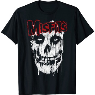 [COD]เสื้อยืดโอเวอร์ไซส์Misfits เสื้อยืด พิมพ์ลายวงดนตรีS-3XLS-5XL