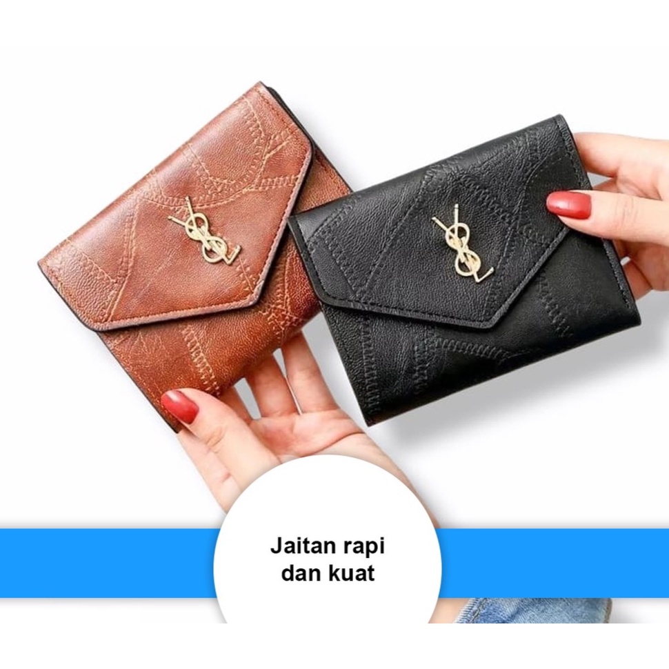 Mammiri Womens Wallet MH126 กระเป๋าสตางค์นําเข้า กระเป๋าสตางค์แบบพับได้ขนาดเล็กน่ารักและสวยงาม C10