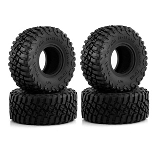 ล้อยาง แบบนิ่ม 25*57*22 มม. สําหรับรถไต่หินบังคับ 1/18 1/24 Axial SCX24 TRX4M AX24 4 ชิ้น