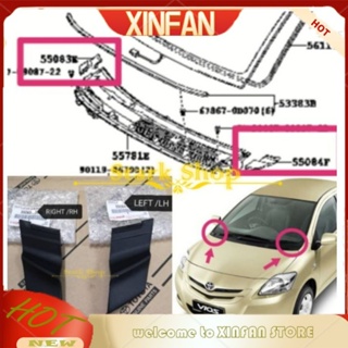 Xinfan TOYOT A VIOS 2008~2012 ฝาครอบด้านข้างที่ปัดน้ําฝน RH / LH ฝาครอบบานพับฝากระโปรงเครื่องยนต์