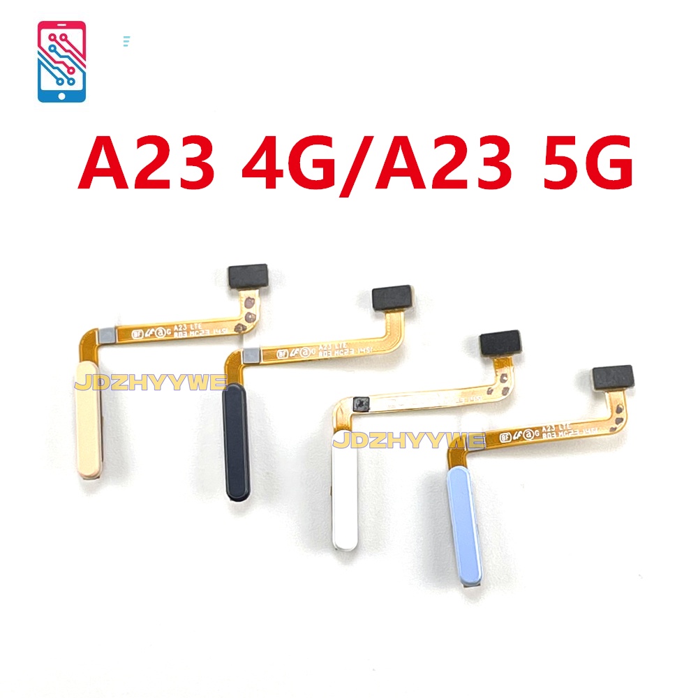 สําหรับ Samsung Galaxy A23 4G 5G A236 A236B บ้านปุ่มเซ็นเซอร์ลายนิ้วมือ Flex พร้อมปุ่ม Power Flex สาย