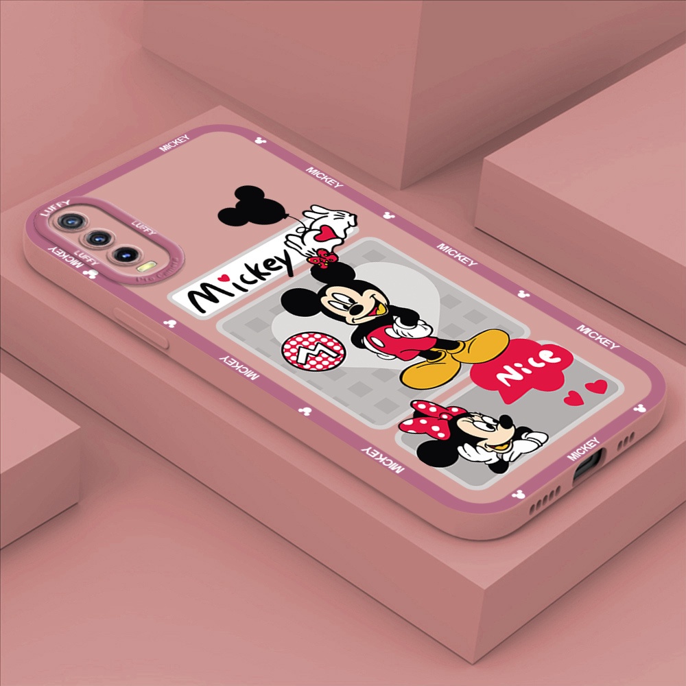 สําหรับ Vivo Y20 Y20i Y20S Y12S Y20S G Y12A Y12S 2021 Y20 2021 Y20T เคสโทรศัพท์ซิลิโคน TPU แบบนิ่ม ลายการ์ตูนมิกกี้ เมาส์ กันกระแทก