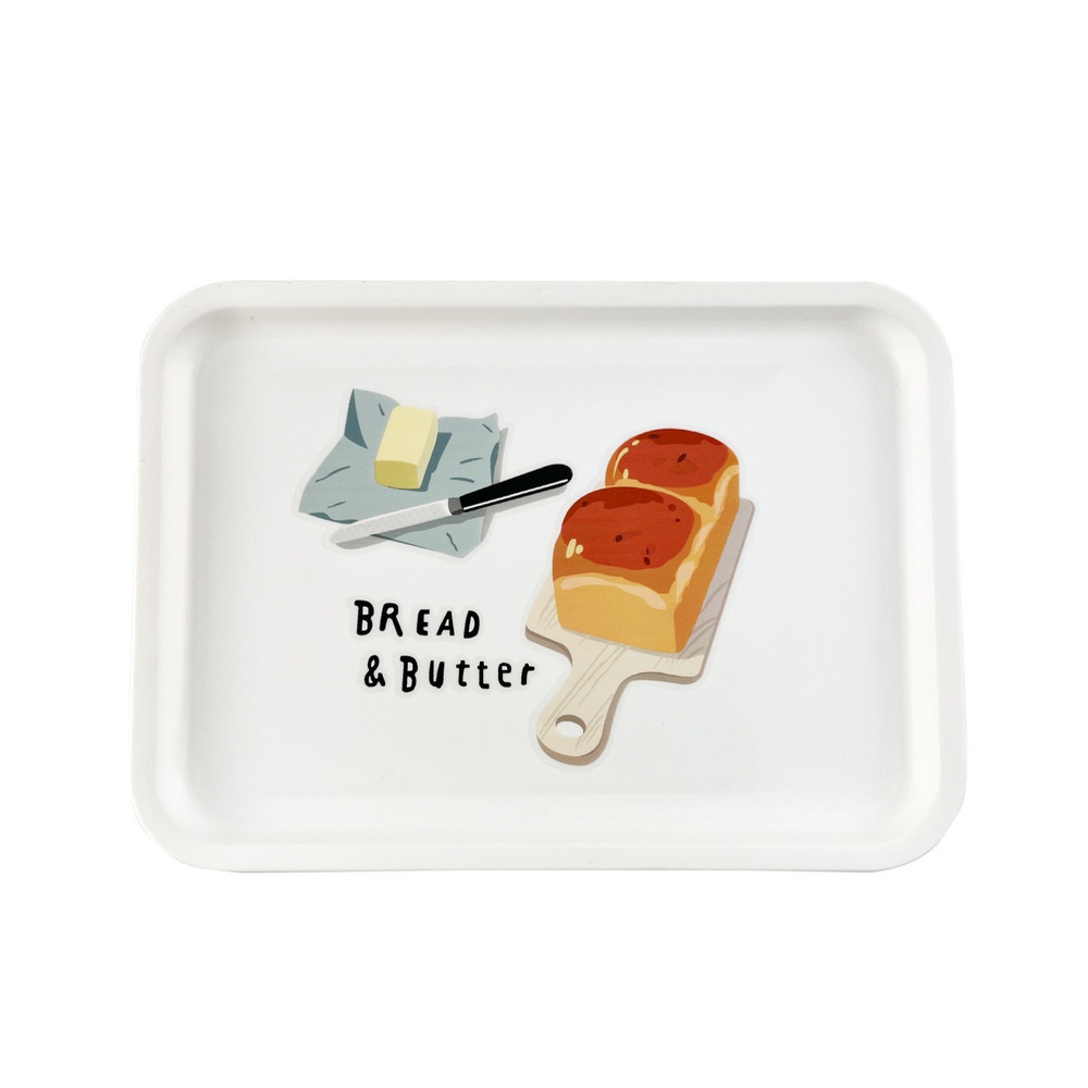 GlobalHouse NIBIRU ถาดเสิร์ฟพลาสติกสี่เหลี่ยม 23x30.5x2 CM. BUTTER คละลาย สินค้าของแท้คุณภาพดี