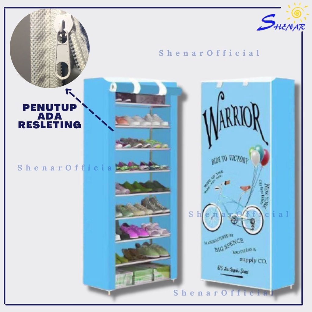 SHOE RACK/TIER RACK/CHARACTER SHOE RACK/9-COMPANY 10-TIER SHOE RACK/OPEN-CLOSE SHOE RACK