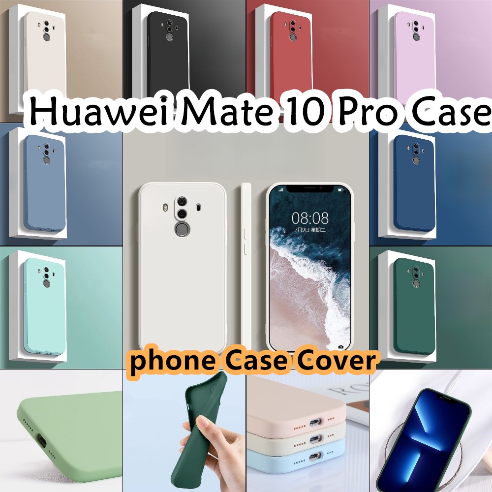 【Case Home】เคสโทรศัพท์มือถือ ซิลิโคน ป้องกันรอยนิ้วมือ สีพื้น เรียบง่าย สไตล์คลาสสิก สําหรับ Huawei Mate 10 Pro