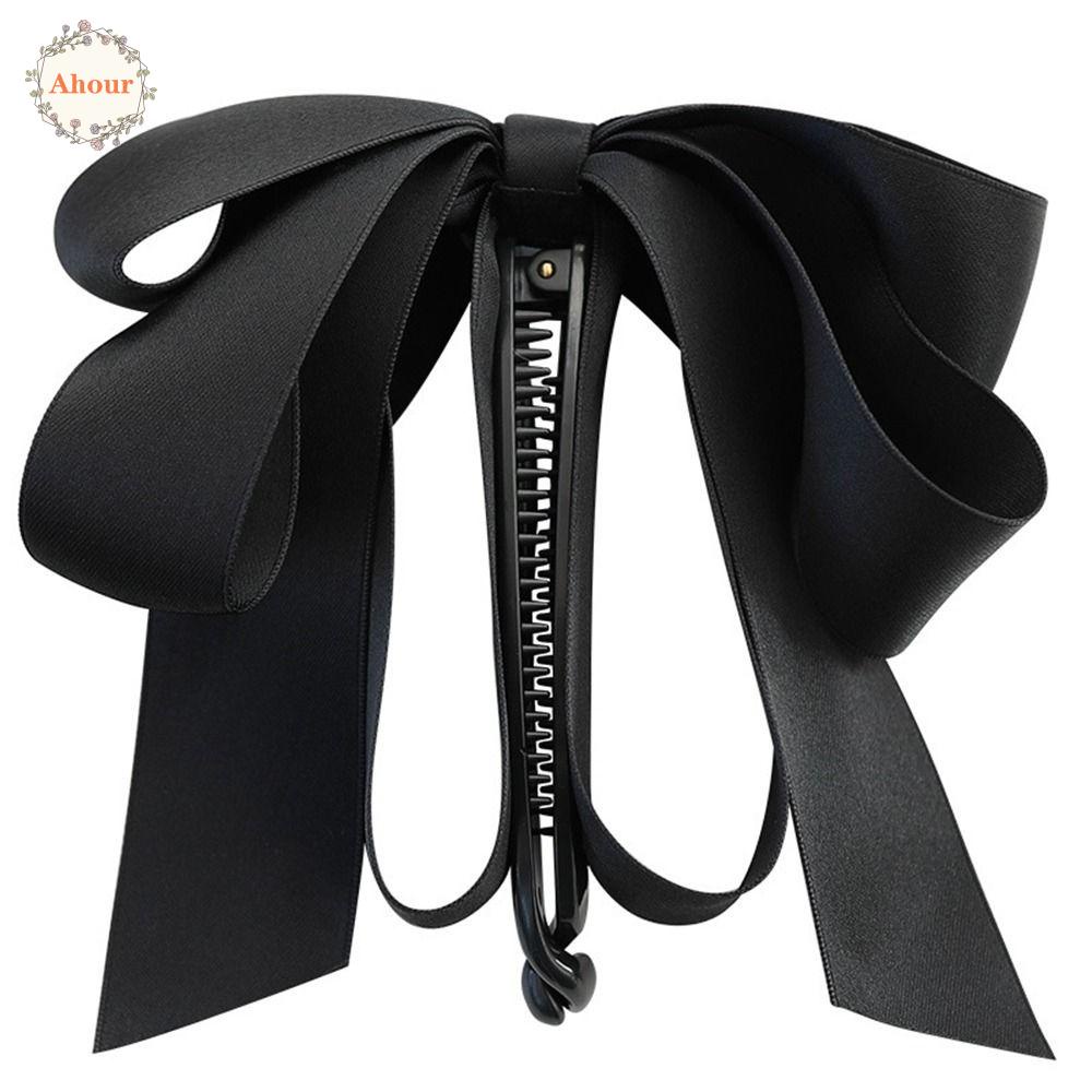 Houre กิ๊บติดผมเด็กผู้หญิง Vintage Colth คลิปแนวตั้งเครื่องประดับผมผู้หญิง Retro Banana Clip