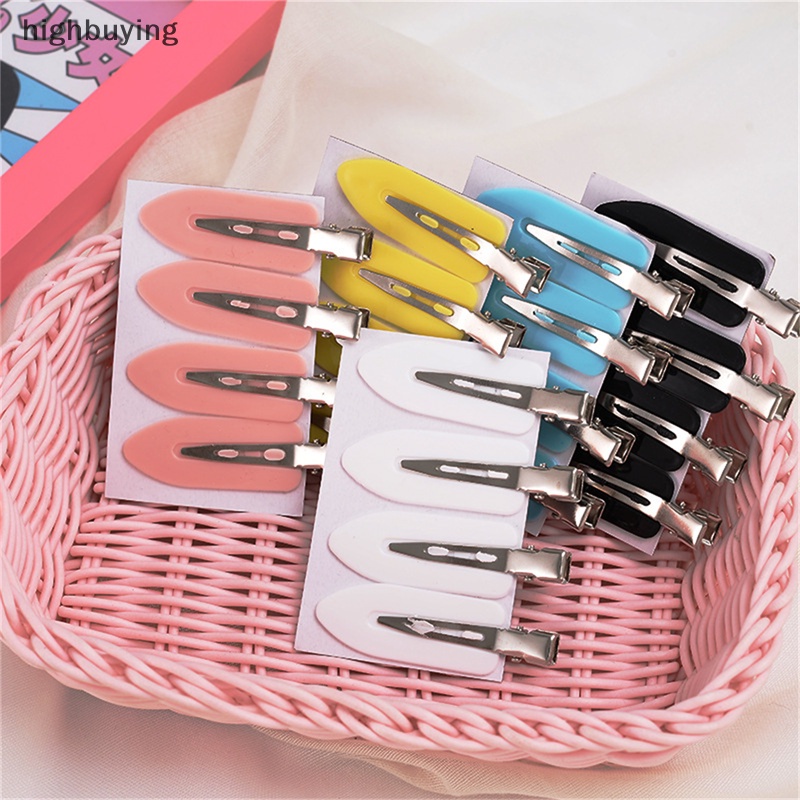 [highbuying] 4 ชิ้น / เซต ไร้รอยต่อ กว้าง เรซิน ใส สีลูกกวาด กิ๊บติดผม ปกป้องผม แต่งหน้า ปากเป็ด คลิป ใหม่ พร้อมส่ง