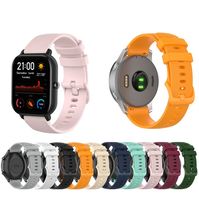 สายนาฬิกาข้อมือซิลิโคน 20 มม. 22 มม. หลากสี สําหรับ Huami Amazfit GTS 4 MINI 2 2e 3