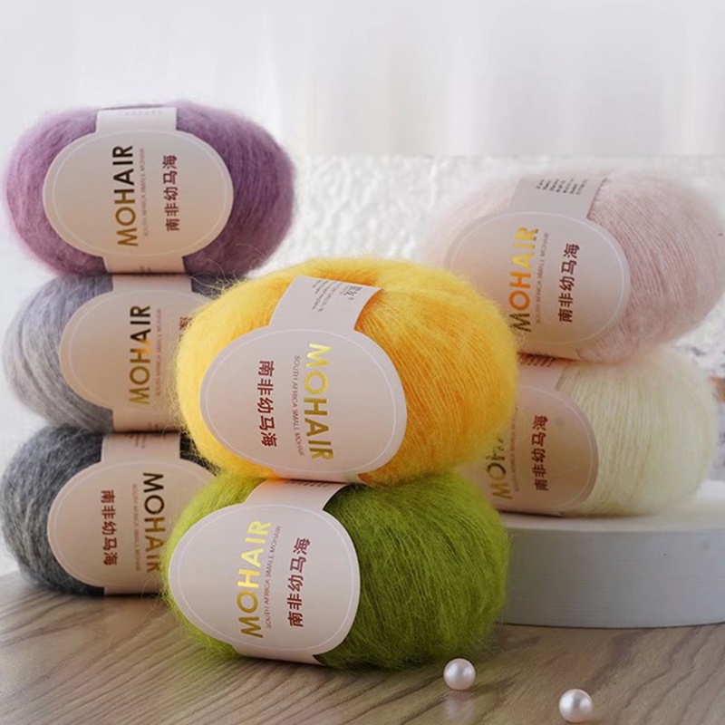 Double Layer 25g เส้นด้าย Horsehair Super Soft Warm เด็กถักไหมพรมถักไหมพรมสำหรับ DIY Handknitted เสื้อกันหนาวผ้าคลุมไหล่วัสดุซัพพลาย