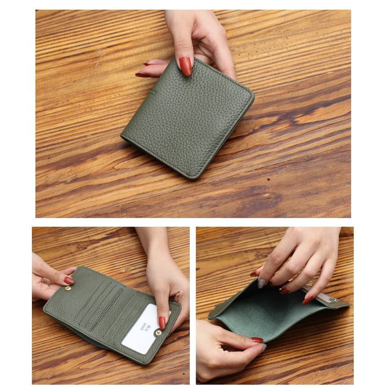Simple New Womens Short Wallet Buckle Ultra-Thin Card Holder