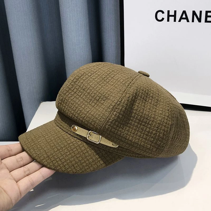 หมวกเบเร่ต์แต่งหัวเข็มขัด ทรงแปดเหลี่ยม สำหรับผู้หญิง thumbnail 9