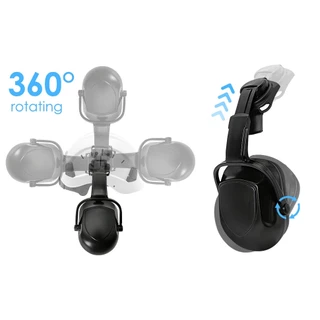AOLAMEGS Earmuff หมวกนิรภัยอุปกรณ์เสริมป้องกันเสียงรบกวนแยกหัวเข็มขัดในหู