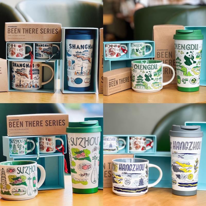 [ของแท้] Starbucks City Limited Cup BTS Chengdu Shanghai Chongqing Suzhou แก้วน้ําสเตนเลส มีฉนวนกันความร้อน