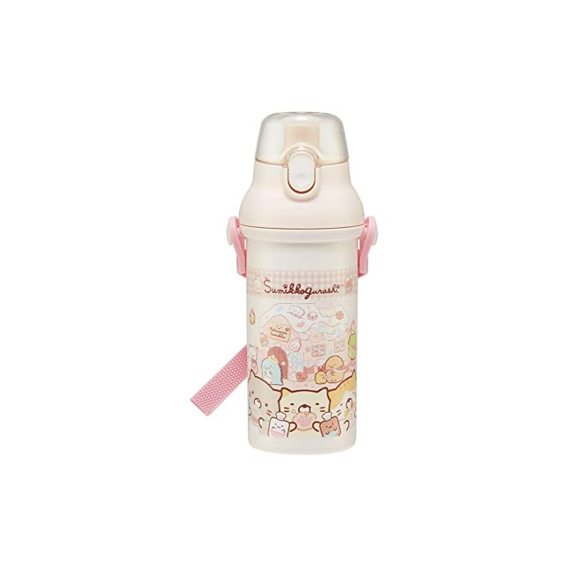 ขวดน้ําพลาสติก ป้องกันแบคทีเรีย จากญี่ปุ่น Sumikko Gurashi Okashiya-San 480 มล. สําหรับเด็ก Psb5Sana