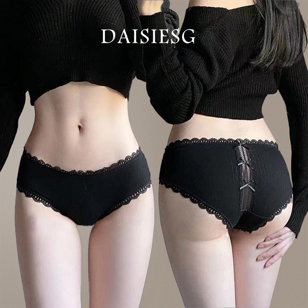 ลดล้างสต๊อก❗❗❗ DaisiesG กางเกงใน ผ้าฝ้าย ประดับโบว์ แต่งขอบลูกไม้ สไตล์ญี่ปุ่น แฟชั่นสําหรับผู้หญิง A79