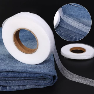 One Roll HOT MELT ADHESIVE MESH 60M สองด้านผ้าไม่ทอซับสําหรับรีดผ้างานฝีมือเย็บผ้า