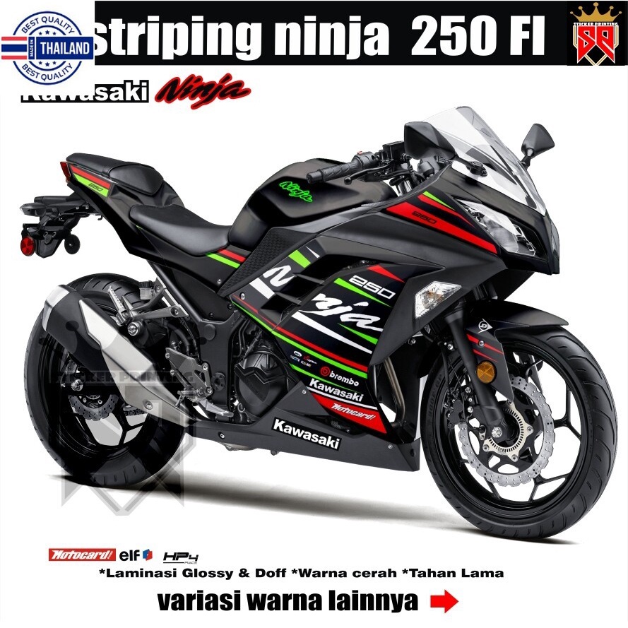 STRIPING STICKER VARIASI NINJA 250 FI / DECAL NINJA FI 250