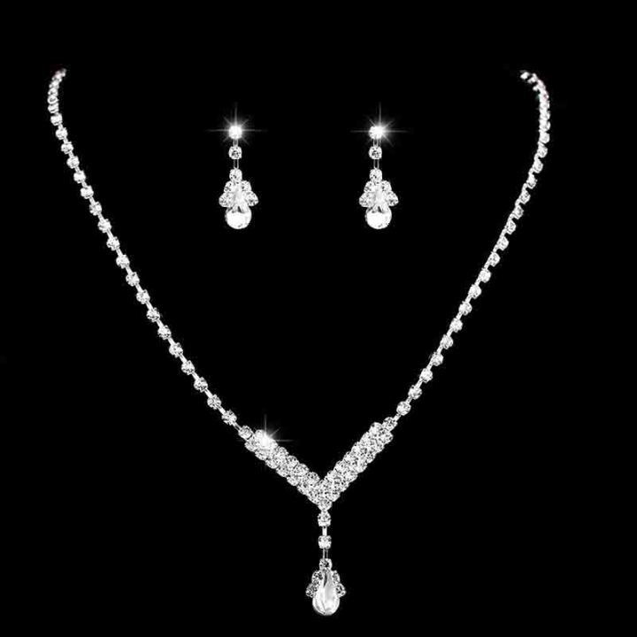 LUXURY GLITTER ZIRCON Tear Drop สร้อยคอ BTSWATERDROP7