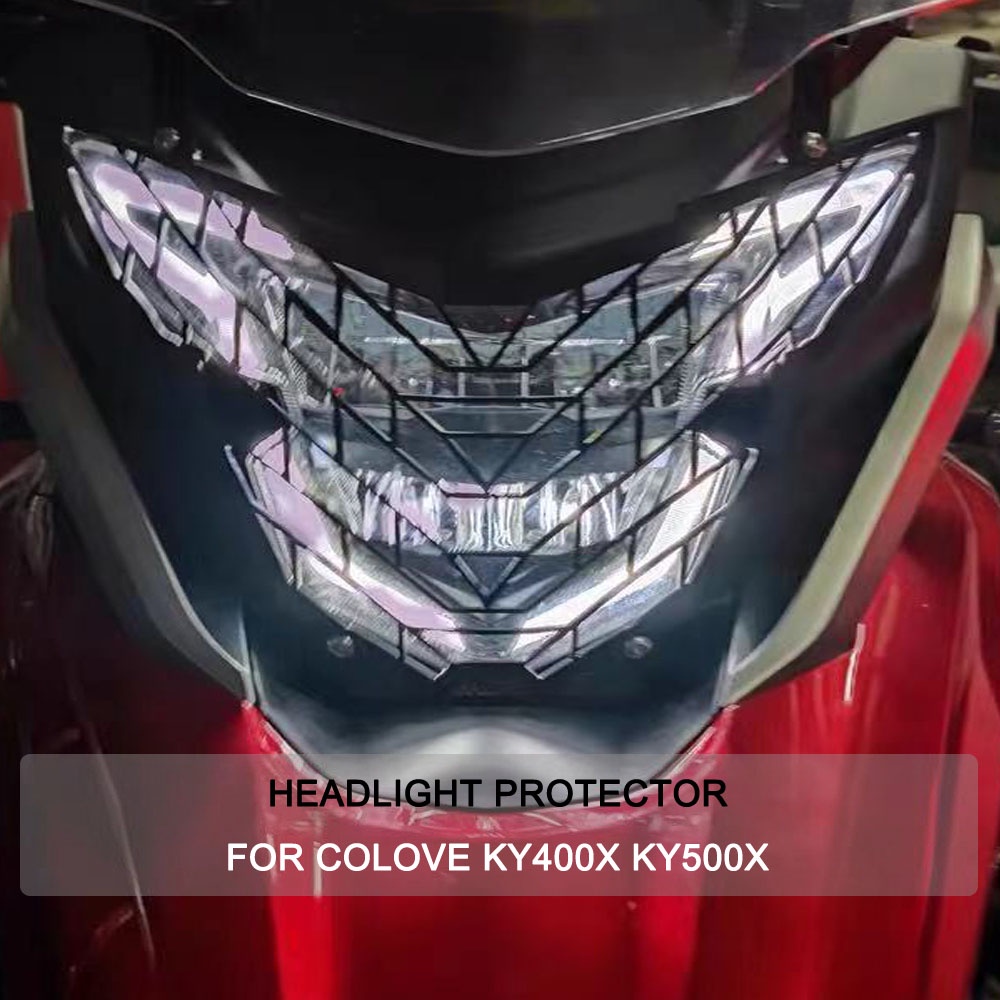 Light Grille Guard Cover ป้องกันย่างสําหรับ Colove KY500X 500X Excelle 400X 500X 525X ไฟหน้ารถจักรยา