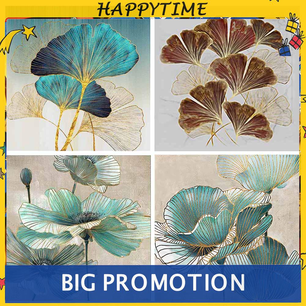 Ginkgo ชุดปักครอสสติตช์ พิมพ์ลายใบแปะก๊วย 11CT ขนาด 60x60 ซม. DIY สําหรับตกแต่ง