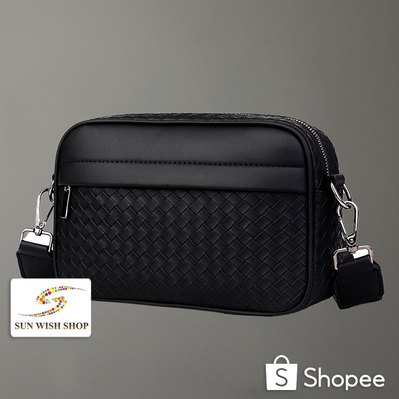 Sunwish SWS-11033 ใหม่ กระเป๋าสะพายไหล่ลําลอง ทรงสี่เหลี่ยม ขนาดเล็ก ลายนูน แฟชั่นสําหรับผู้ชาย 2023
