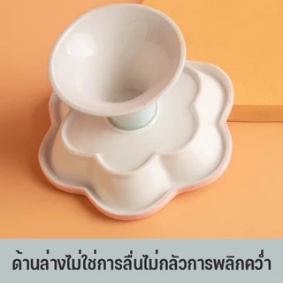 COD ชามอาหารสัตว์เลี้ยง ชามอาหารแมวเซรามิค ป้องกันการพลิกคว่ํา สุนัข แมว