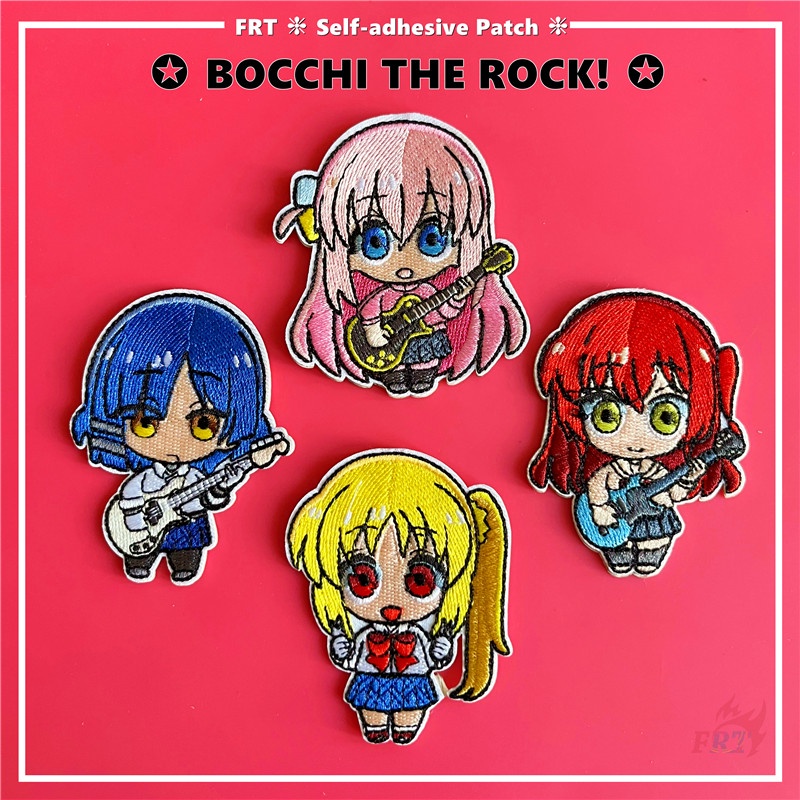 ☸ Bocchi THE ROCK! - แผ่นสติกเกอร์ ลายการ์ตูนอนิเมะ มีกาวในตัว ☸ แผ่นแพทช์รีดติดเสื้อ สําหรับตกแต่งเสื้อผ้า กระเป๋า DIY 1 ชิ้น