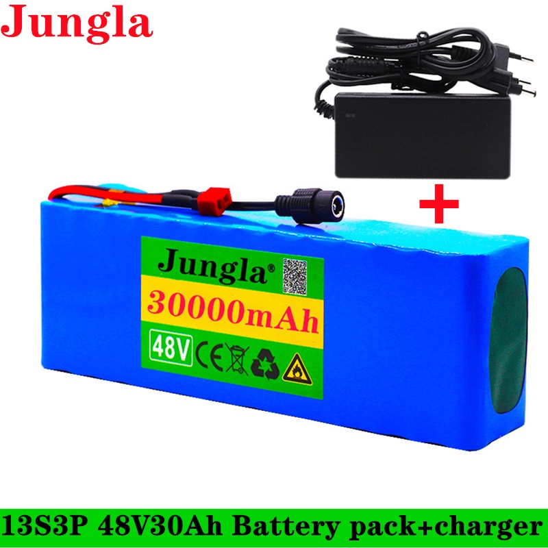 CODแบตเตอรี่ลิเธียมไอออน 48V 30Ah 1000w 13S3P battery แบตเตอรี่ลิเธียมไอออนสำหรับ 54.6v E-bike BMS แบตเตอรี่+ที่ชาร์จ