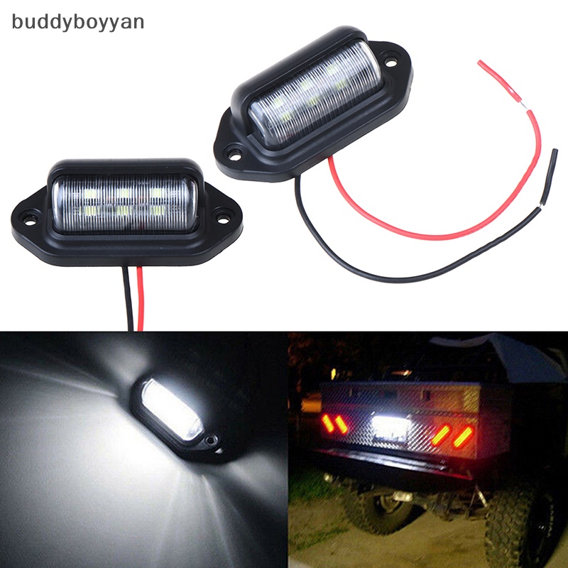 Bbth หลอดไฟ LED 6 ดวง 12V กันน้ํา สําหรับติดป้ายทะเบียนรถยนต์ เรือ รถบรรทุก 1 ชิ้น