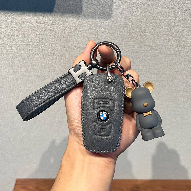 ซองใส่กุญแจรถหนังสำหรับ BMW 7 series 735li 740 X7  i7 X1 ix XM X6 3 series 5 series 530 320li สาม series 1 series x1 x3 x5 ห้า series x2 525 gt กรณีกุญแจรถ พวงกุญแจรถ รีโมทคอนโทรลกรณีกุญแจ ราคา ถูกที่สุด ดีลบีเคเค แกลเลอรีภาพที่ 7