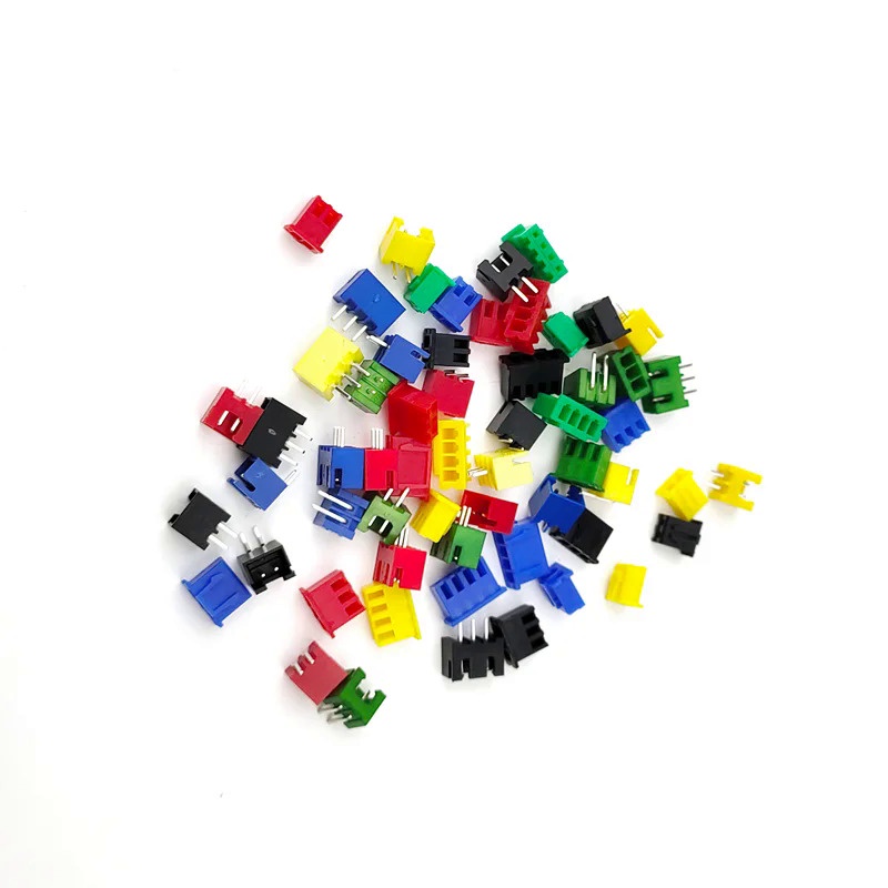 20 ชิ้น/ล็อต XH2.54-2P/3P/4P เปลือกยาง/เข็มตรง/เข็มโค้งสีสีแดงสีดําสีเหลืองสีเขียวสีฟ้า XH 2.54 มม.ป