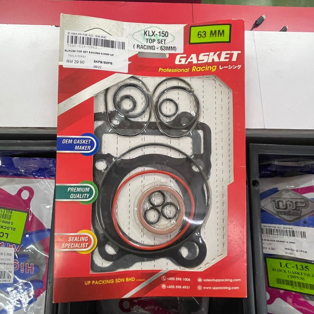 KAWASAKI KLX150 KLX 150 TOP SET RACING 63MM RACING TOP SET 63MM TOP GASKET 63MM RACING SET GASKET