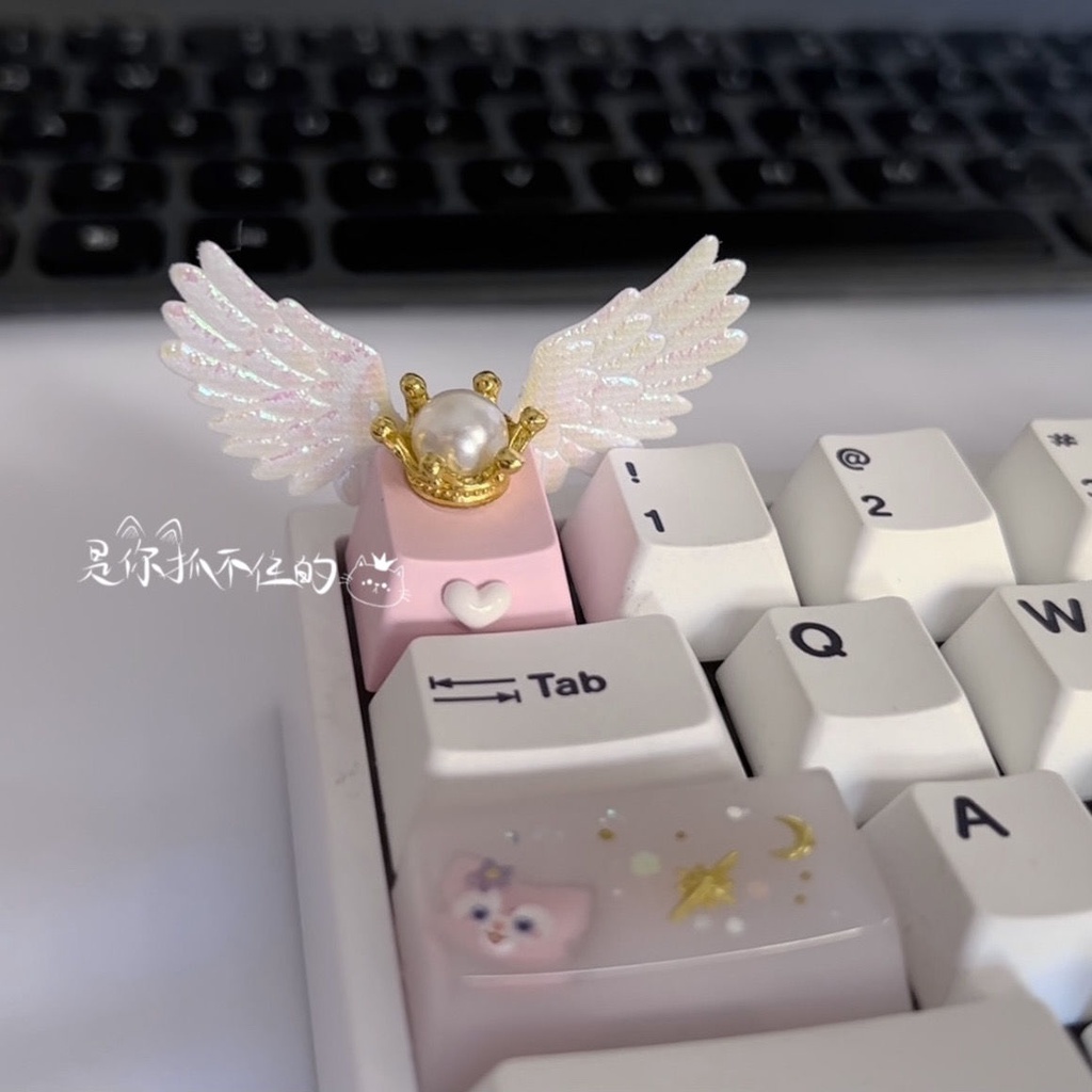 ปุ่มกดคีย์บอร์ด OEM รูปนางฟ้าปีกนางฟ้า สวยงาม