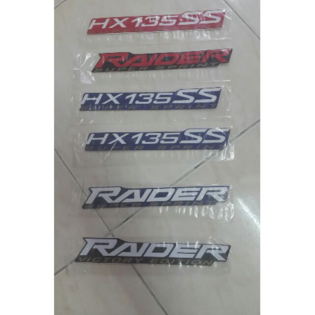 Honda raider/hx135 Stiker กลัว