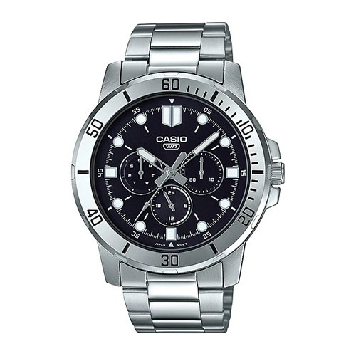 Casio นาฬิกาข้อมือผู้ชาย สายสแตนเลส สีเงิน รุ่น MTP-VD300D,MTP-VD300D-1E,MTP-VD300D-2E,MTP-VD300D-7