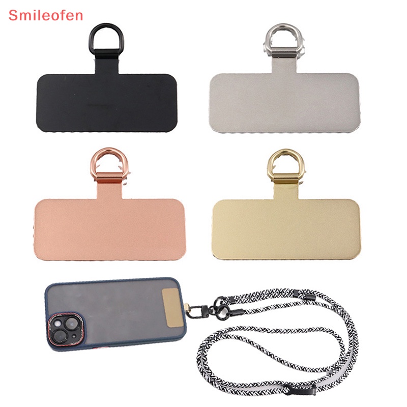 [Smileofen] ใหม่ แผ่นปะเก็นสายคล้องโทรศัพท์มือถือ แบบโลหะ ทนทาน 1 ชิ้น