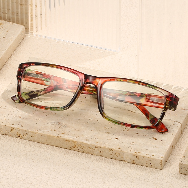 HS2113 1 PC Squared Full-Rim กรอบคุณภาพดีสายตายาวแฟชั่น Unisex ผู้ชายผู้หญิง Corrective แว่นตา 1.0 1