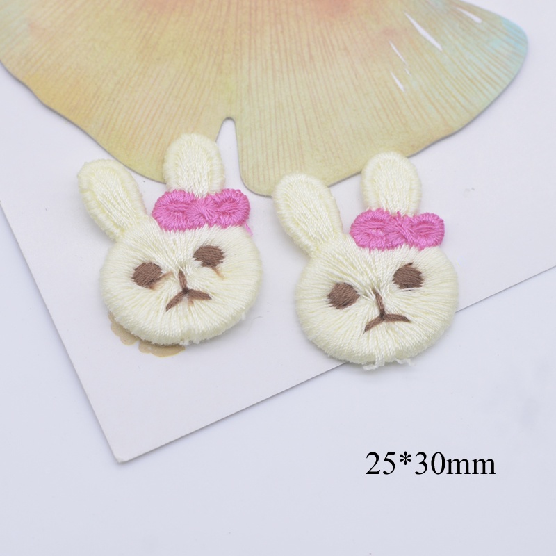 กิ๊บติดผม ผ้าวูล ลายการ์ตูนสัตว์ กระต่าย DIY อุปกรณ์เสริม สําหรับตกแต่งเสื้อผ้า หมวก รองเท้า 10 ชิ้น