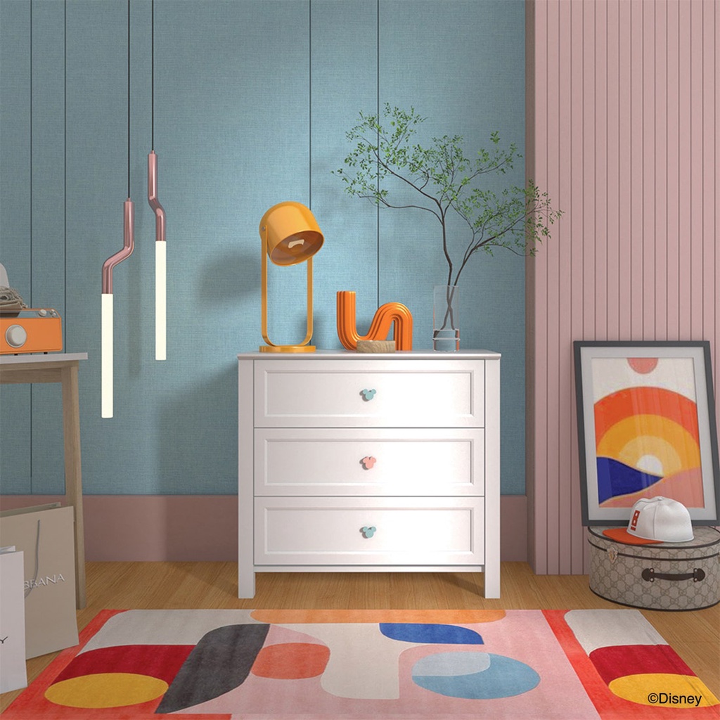 SB Design Square ตู้ลิ้นชัก DISNEY รุ่น MICKEY-C 80 BL/P (80x45x75 ซม.)  แบรนด์ KONCEPT FURNITURE