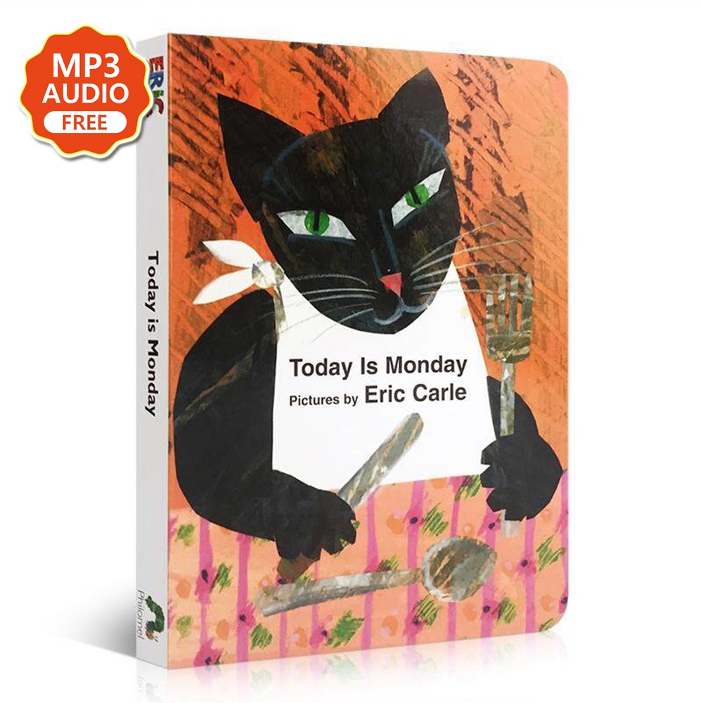 Today Is Monday By Eric Carle Board Books Children Educational English Picture Book