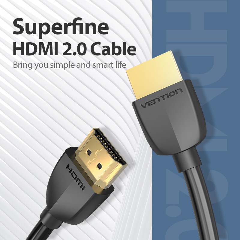 Vention สาย HDMI 2.0 สาย Super Slim HDMI รองรับสายต่อ HDMI 4K 60Hz 3D